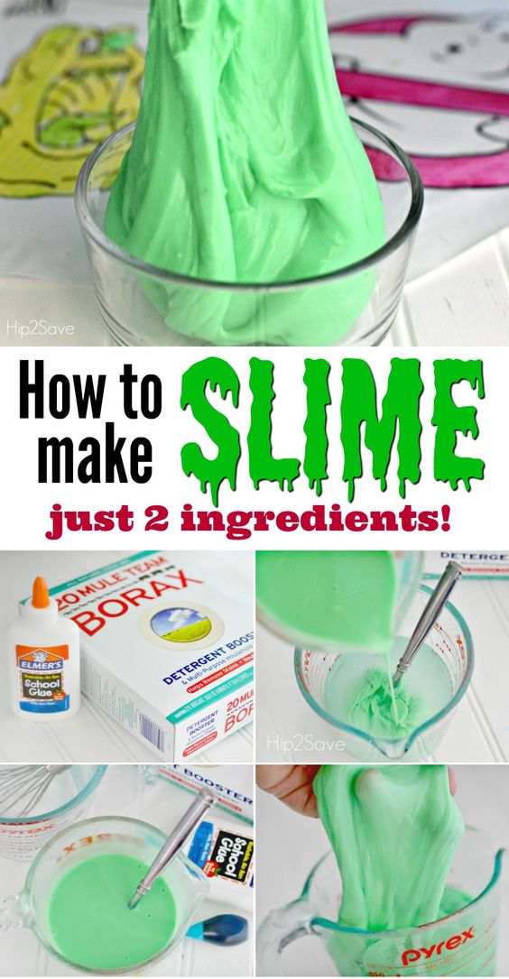 Homemade Slime Recipe With Just 2 Ingredients. 