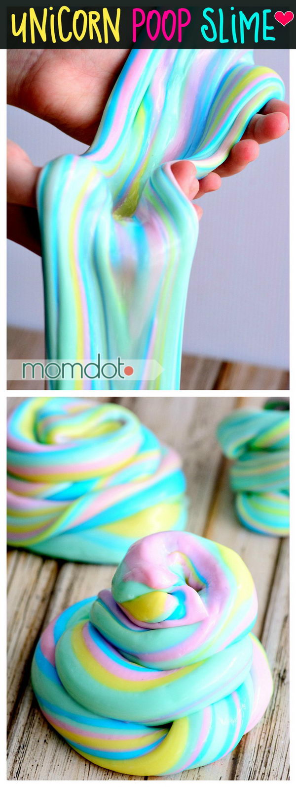 Unicorn Poop Slime Recipe. 