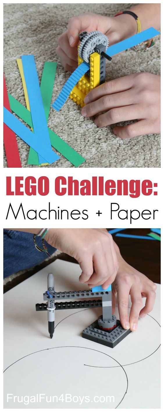 LEGO Building Challenge: Machines + Paper. 