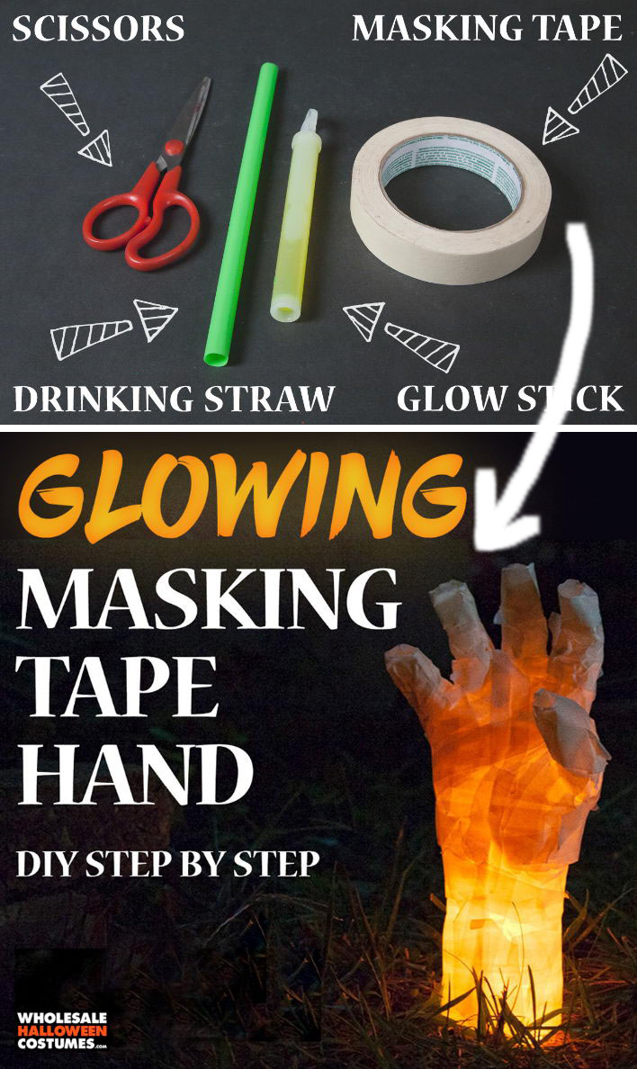 DIY Masking Tape Hand Prop. 