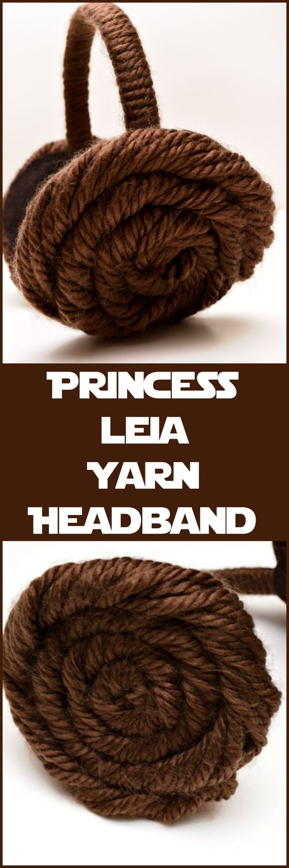 Princess Leia Yarn Headband. 